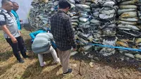 Ribuan karang batu hitam ilegal yang ada di Rupbasan Gorontalo (Arfandi/Liputan6.com)