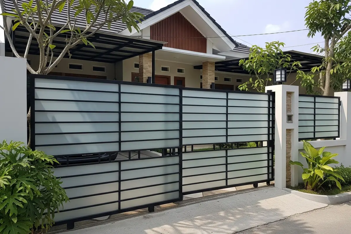 9 Desain Pagar Rumah Minimalis Transparan Kombinasi Kaca dan Besi, Solusi Elegan