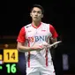 Tunggal putra Indonesia Jonatan Christie mengaku tidak puas dengan penampilannya saat menghadapi Thailand pada laga kedua penyisihan Grup A Piala Thomas 2022 di Impact Arena, Bangkok, Senin (9/5). (foto: PBSI)
&nbsp;