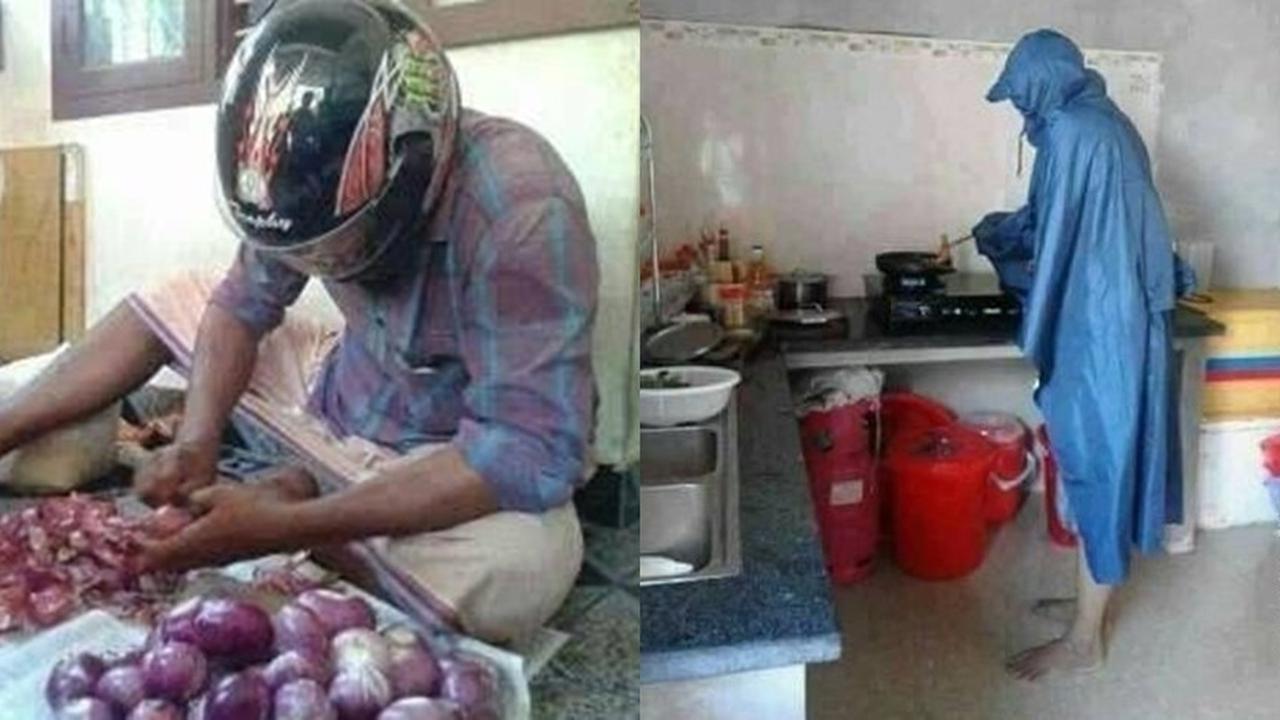 momen kocak pria memasak (foto: brilio)