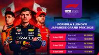 Saksikan live streaming Formula 1 Lenovo Japanese Grand Prix 2025 di Vidio. Jangan sampai ketinggalan tonton balap mobil Formula 1 jagoan kalian di seri Lenovo Japanese Grand Prix 2025 hanya di layanan OTT Vidio. (sum. doc. vidio.com)