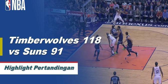 Cuplikan Hasil Pertandingan NBA : Timberwolves 118 vs Suns 91