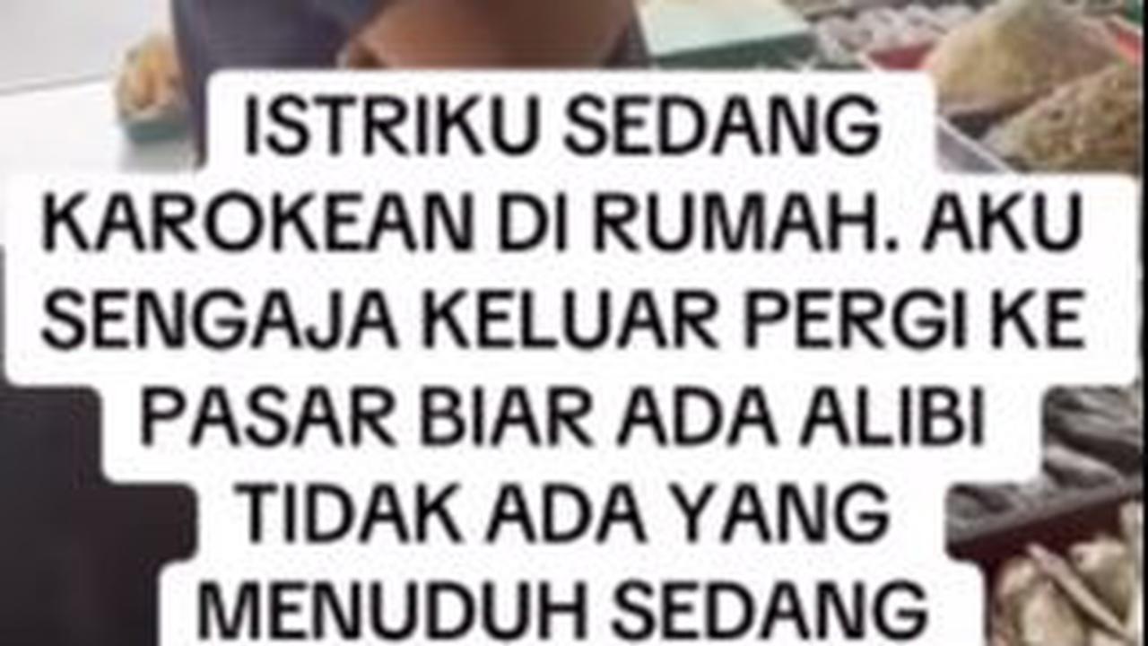 "Istriku sedang karaokean di rumah. Aku sengaja keluar pergi ke pasar," tulisnya, demikian dikutip dari keterangan video pada akun Instagram @krishnamurti_bd91.