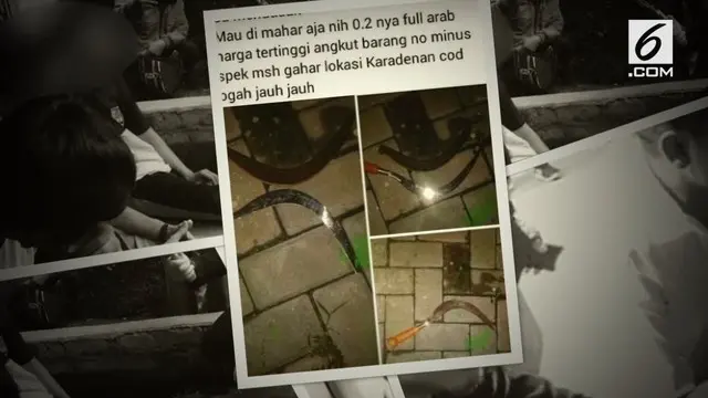 Tim gabungan di Bogor mengungkap perdagangan senjata tajam untuk tawuran yang dijual secara online.