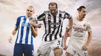 Ilustrasi - Pepe, Giorgio Chiellini, Zlatan Ibrahimovic (Bola.com/Adreanus Titus)