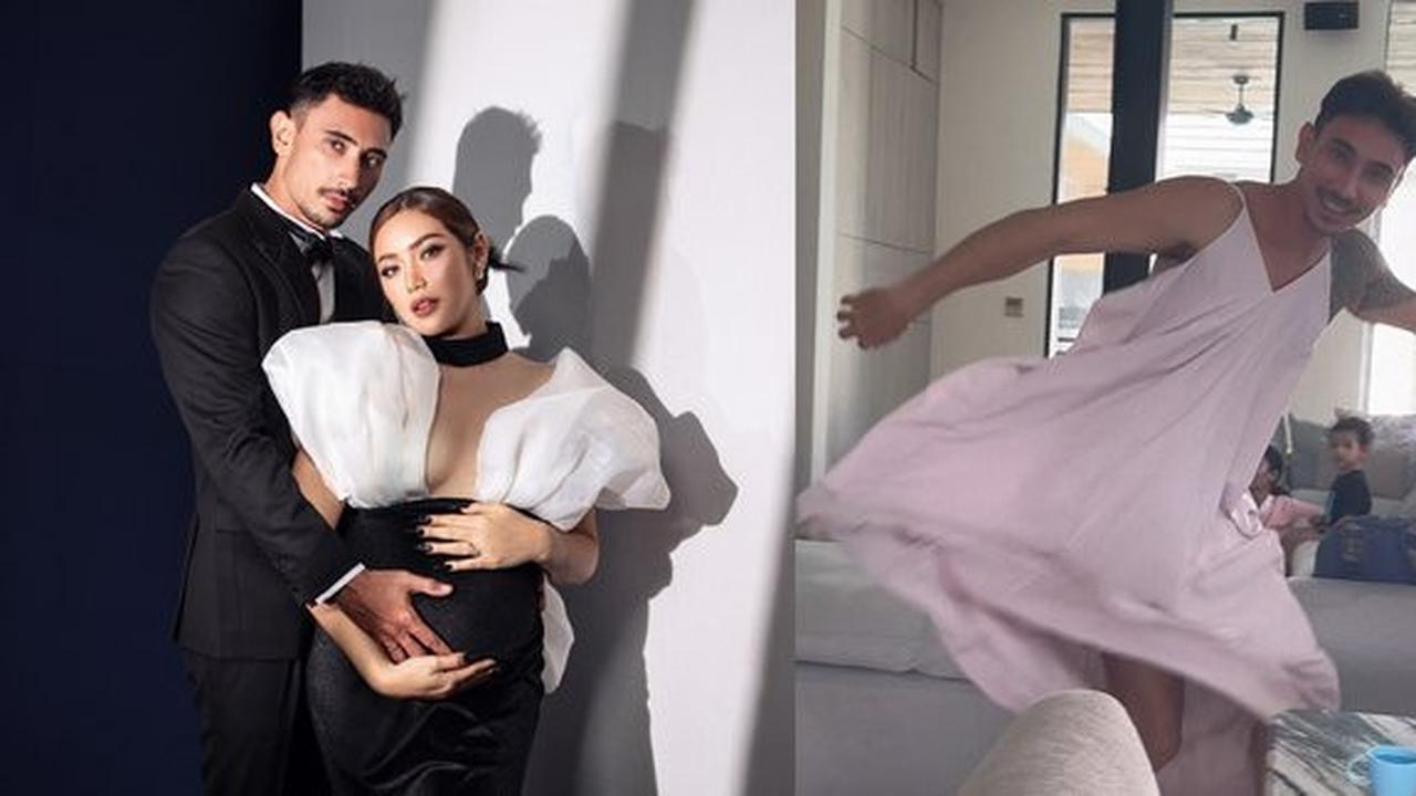 Bakal Punya Anak Perempuan, Momen Kocak Vincent Verhaag Suami Jessica Iskandar Asik Menari Ala Barbie dengan Pakai Daster Pink