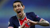Angel Di Maria - Penyerang PSG ini merupakan rekan satu tim Lionel Messi di timnas Argentina. Kerja sama apik keduanya sukses mengantarkan Tim Tango meraih trofi Copa America 2021. (Foto: AP/Michael Sohn)
