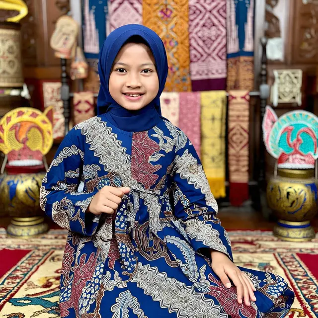 Model Gamis Batik Anak Perempuan Modern