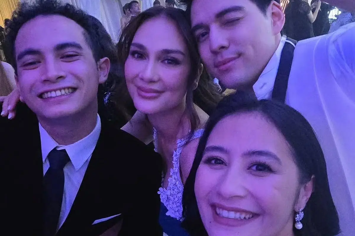 Prilly Latuconsina Hadir Resepsi Pernikahan Luna Maya dan Maxime