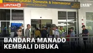 Aktivitas Bandara Sam Ratulangi (Samrat) kembali normal pada Minggu, 5 Mei pukul 10.00 WITA usai erupsi Gunung Ruang, Tagulandang, Kabupaten Kepulauan Sitaro, Sulawesi Utara (Sulut).