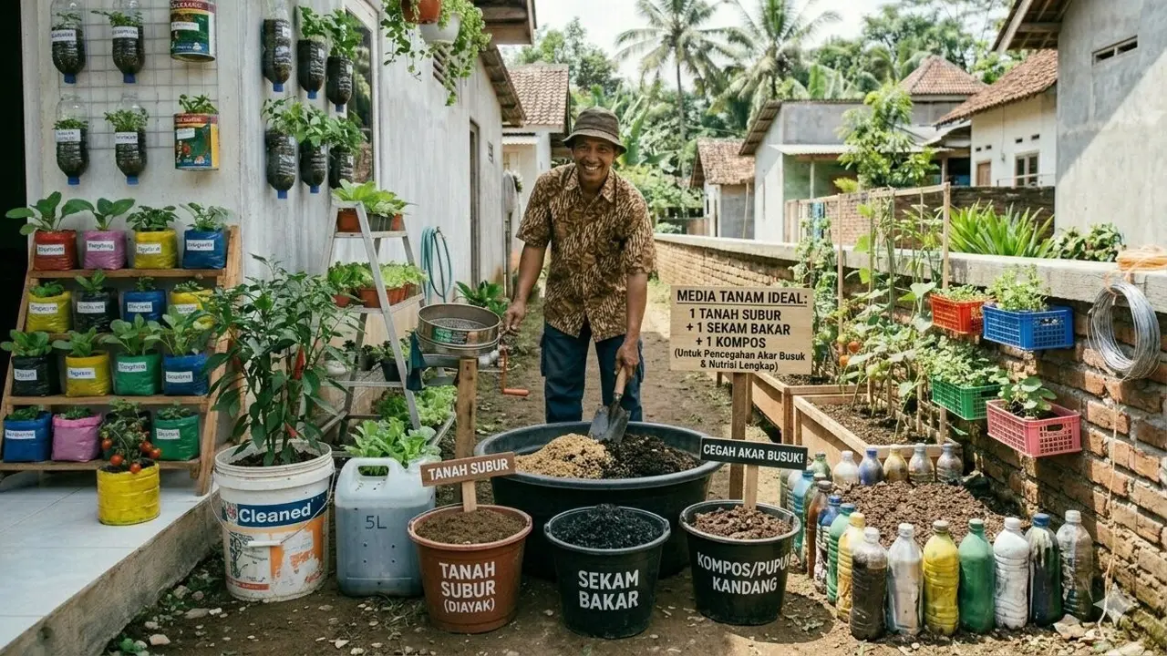 Cara Membuat Lorong Sayur Hijau di Samping Rumah Subsidi