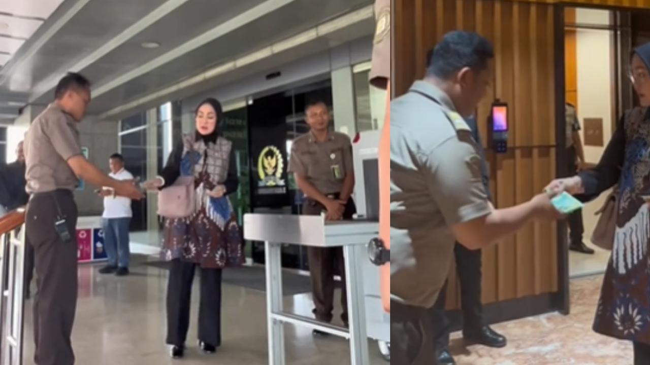 Berbagi Rezeki di Bulan Ramadan, Momen Anggota DPR Cantik Bagi-bagi Uang Kepada Sekuriti jadi Sorotan