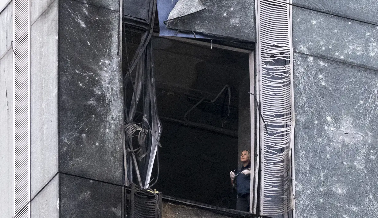 Sebuah ledakan keras terdengar di distrik pusat ibu kota pada Rabu pagi, beberapa saat setelah penerbangan ditangguhkan di bandara kota, kantor berita Rusia RIA melaporkan. (AP Photo)