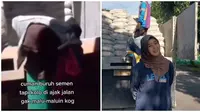 Video Mahasiswi Jadi Buruh Angkut Semen Viral, Alasannya Bikin Haru (sumber: TikTok/@ainhy0507)