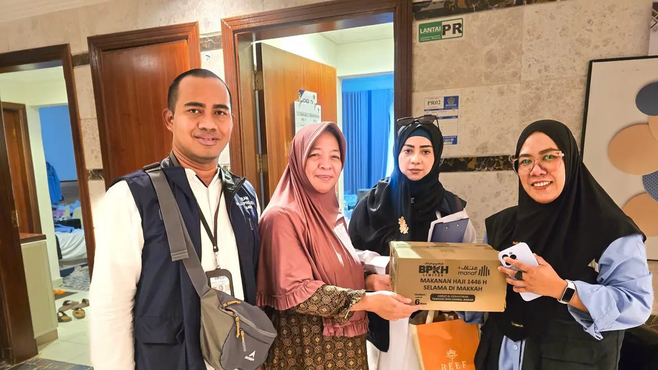 Distribusi makanan jemaah haji berjalan lancar, terutama pada fase krusial setelah puncak ibadah di Arafah, Muzdalifah, dan Mina (Armuzna) (Istimewa)