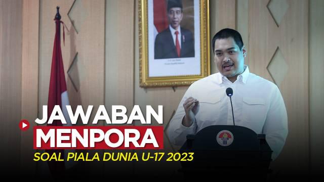 Berita video Menpora (Menteri Pemuda dan Olahraga), Dito Ariotedjo, memberi jawaban kepada media terkait pertanyaan Piala Dunia U-17 2023 diusahakan akan digelar di Indonesia, Selasa (4/4/2023).
