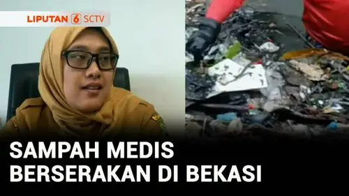 VIDEO: Heboh! Tumpukan Jarum Suntik hingga Botol Infus di Aliran Kali Baru Bekasi