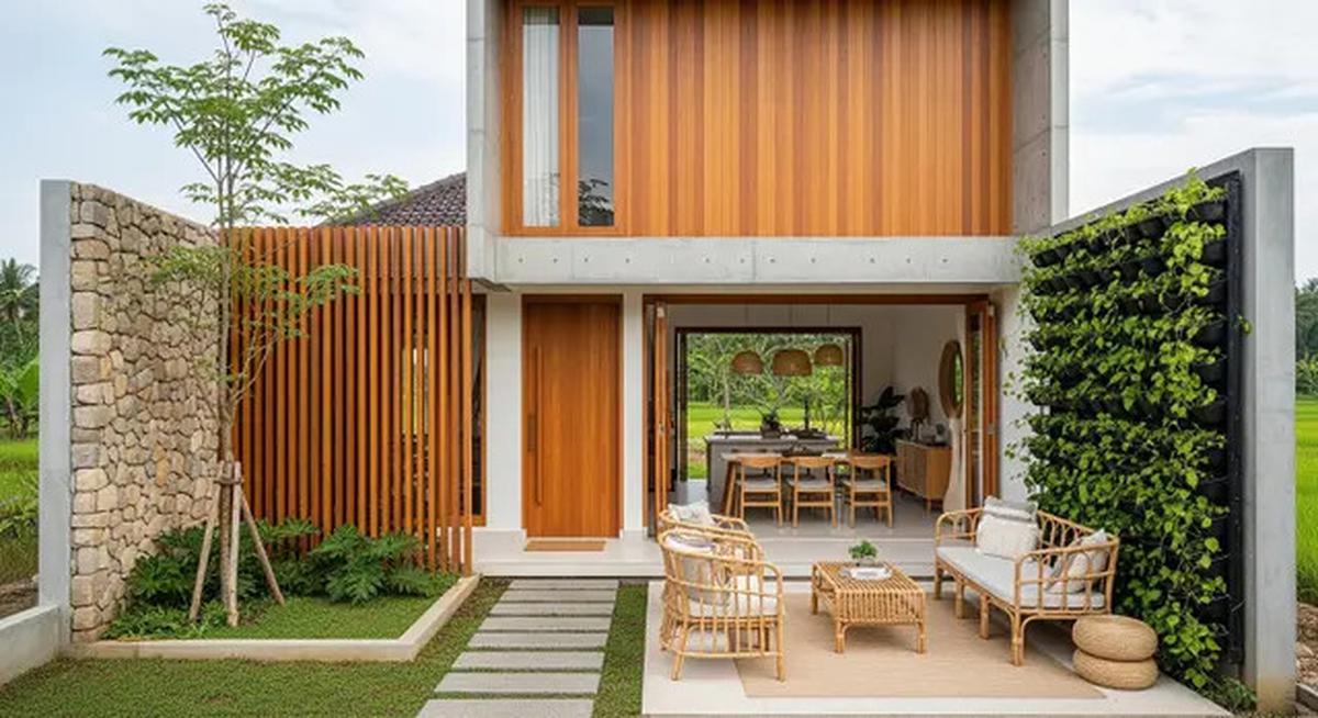 8 Model Rumah Sederhana Tapi Mewah Gaya Japandi dengan Taman Mini 2025, Cocok untuk Keluarga Muda