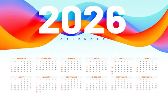 Ilustrasi kalender 2026