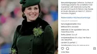 Seperti padu padan mantel hijau Kate Middleton di St.Patrick's Day? (instagram/ thecambridgespage)