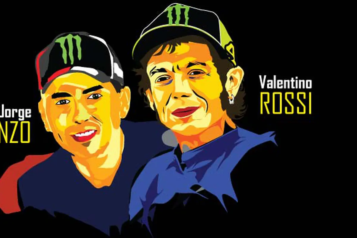 Jorge Lorenzo dan Valentino Rossi