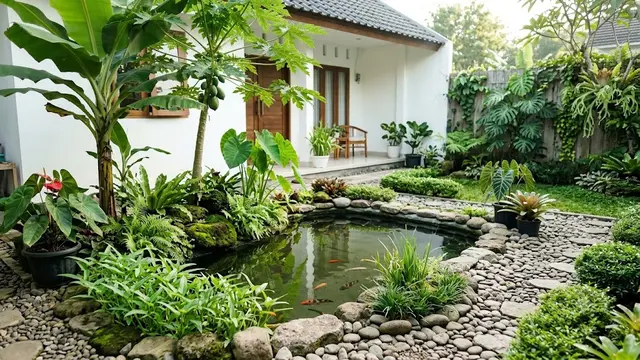Food Forest dengan Kolam Ikan Mini