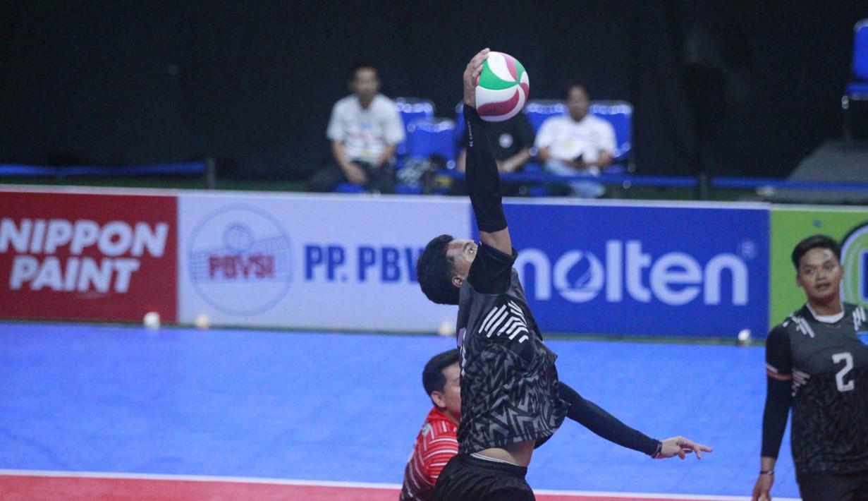 Tim putra Tectona Bandung menaklukkan Bintang Mahameru Sejahtera Bekasi dengan skor 3-1 (25-19, 25-18, 22-25, 25-20). (Dokumentasi PBVSI)