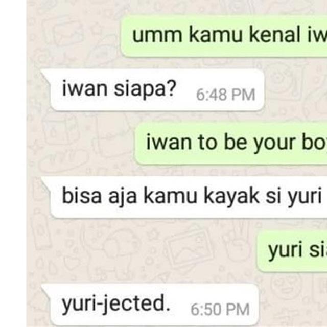 6 Chat Nembak Cewek Pakai Pelesetan Nama Iwan Ada Yang Jadian