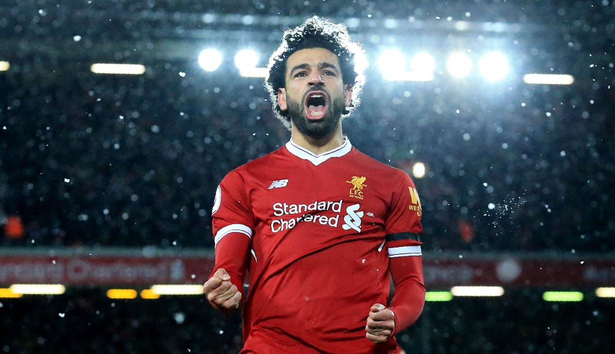 1. Mohamed Salah (Liverpool) - 28 Gol (1 Penalti). (AFP/Lindsey Parnaby)