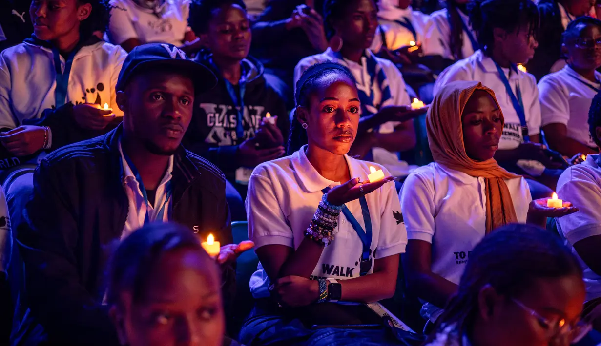 Presiden Rwanda, Paul Kagame mengatakan terjadinya pembantaian tersebut tidak boleh dibiarkan muncul lagi dalam politik di negara itu. (LUIS TATO/AFP)