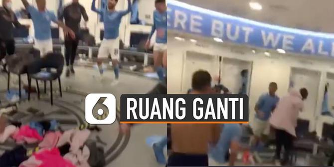 VIDEO: Keseruan Ruang Ganti Manchester City Pasca Lolos ke Final UCL