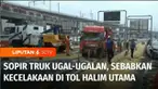 Kemacetan jam masuk kantor semakin horor di Gerbang Tol Halim Utama, Jakarta, pada Rabu pagi kemarin. Kecelakaan beruntun tujuh kendaraan mengakibatkan tiga gerbang tol Halim rusak parah. Biang keroknya sebuah truk odol pengangkut mebel yang ugal-uga...