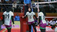 Juara bertahan voli putri, Jakarta Pertamina Enduro gagal memetik kemenangan dalam laga perdana final four Proliga 2026 seri pertama di Jawapos Arena Surabaya, Kamis (2/4/2026) malam. (Dok. PBVSI)