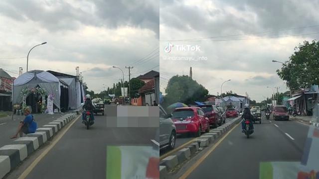 Hajatan warga (TikTok/@indramayu_info)