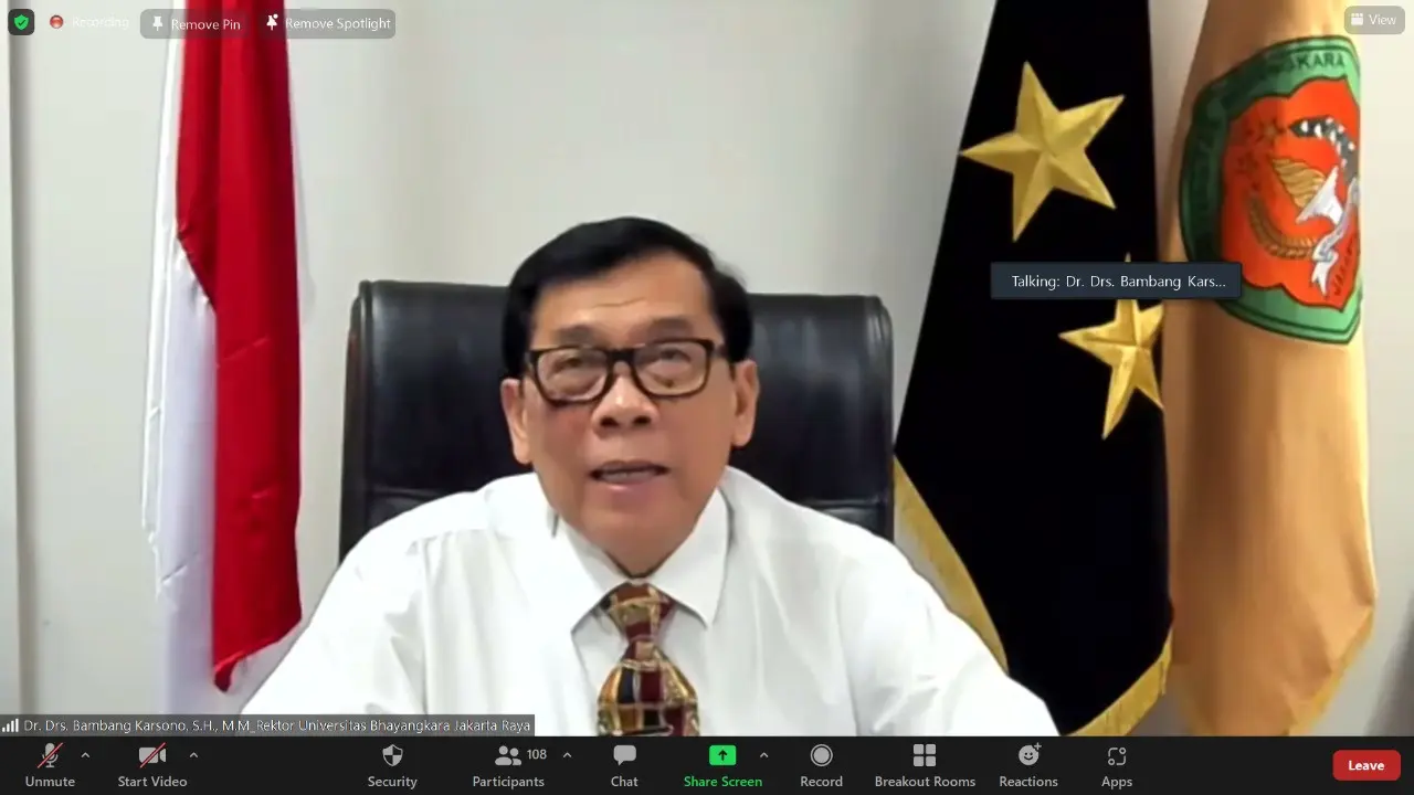 Rektor Universitas Bhayangkara Jakarta Raya (Ubhara Jaya) Bambang Karsono. (Istimewa).