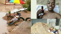6 Potret Liburan Irit Layaknya di Pantai Ini Bikin Ngakak