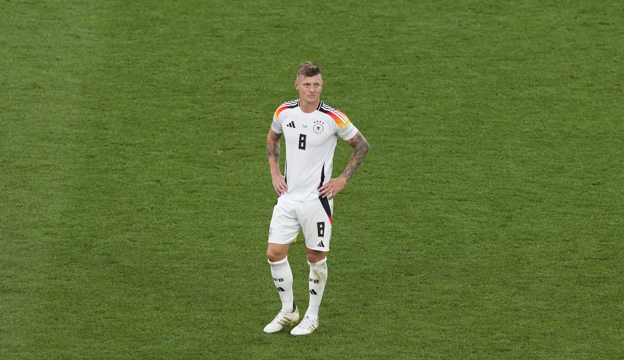 Sang gelandang sudah menegaskan bahwa EURO 2024 akan menjadi kiprah terakhirnya bersama Timnas Jerman. (AP Photo/Michael Probst)