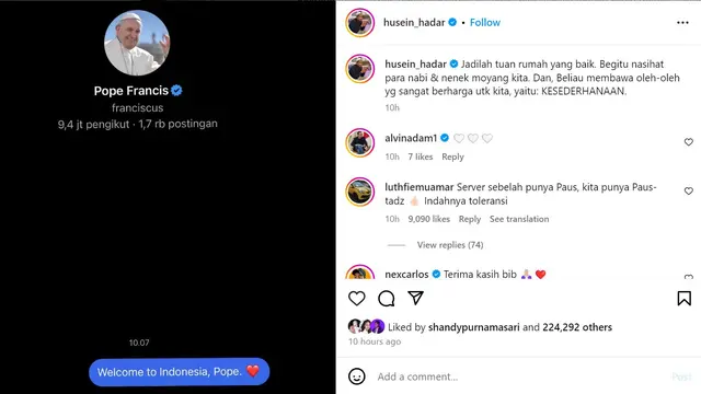 Habib Ja'far Sambut Paus Fransiskus