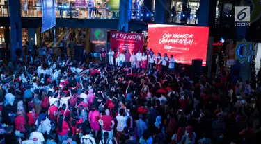 Suasana saat acara Pekan Pancasila yang dihadiri sejumlah toko dan artis di Mall Citos, Jakarta (3/6). ). Acara bertajuk 'We The Nation' digelar untuk memperingati hari lahir Pancasila ke-72. (Liputan6.com/Gempur M Surya)