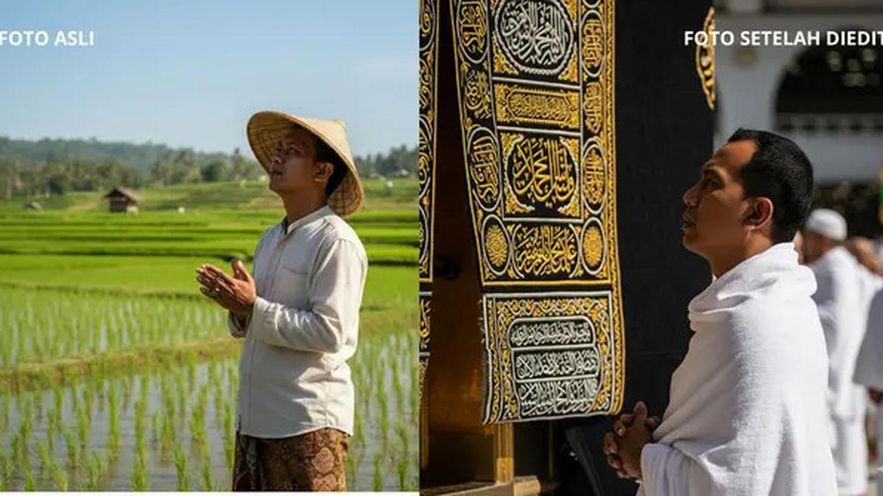 8 Salinan Text Prompt AI Gemini Edit Foto Depan Ka'bah, Bisa Jadi Doa dan Motivasi