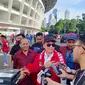 Bos Kalteng Putra, Agustiar Sabran, menyaksikan laga Timnas Indonesia vs Vietnam pada leg pertama semifinal Piala AFF 2022 di Stadion Utama Gelora Bung Karno, Jumat (6/1/2023) sore WIB. (dok Istimewa)