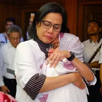 Menteri Keuangan Sri Mulyani mendatangi crisis center Lion Air di Bandara Soekarno Hatta, Tangerang, Senin (29/10). Pesawat Lion Air JT 610 rute Jakarta-Pangkal Pinang dipastikan jatuh di perairan Tanjung Karawang, Jawa Barat .doc: Twitter @ditjenpajakri