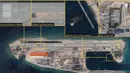 Gambar landasan pacu yang berada di Fiery Cross Reef, laut Cina selatan, Cina, (4/1/2016). Panjang landasan pesawat itu sekitar 3 km dan memiliki Fasilitas pelabuhan yang sedang dibangun untuk menampung tank-tank militer. (REUTERS/CNES 2015)