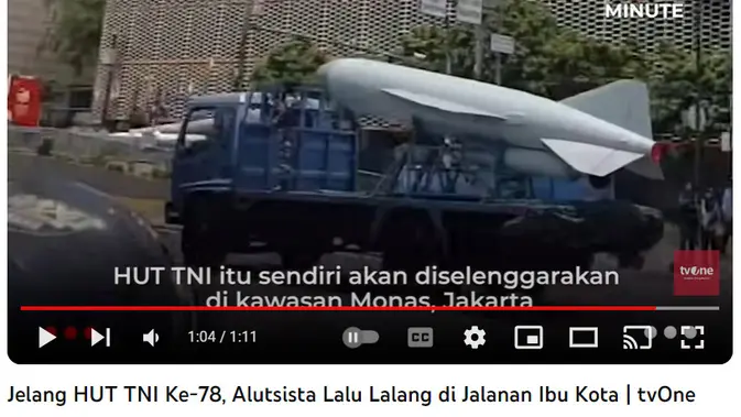 <p>Penelusuran klaim video prajurit dan roket yang akan dikirim Presiden Jokowi ke Palestina</p>