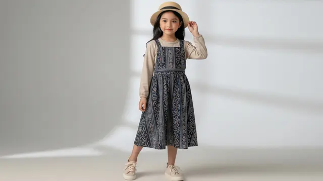 Dress Anak Perempuan dengan Bahan Adem dan Nggak Bikin Keringatan di Berbagai Acara Model Overall dengan Inner Katun