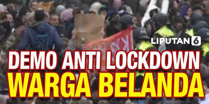 VIDEO: Ribuan Warga Belanda Demo Anti Lockdown tanpa Masker dan Jaga Jarak