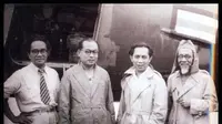 Mohammad Hatta (kedua dari kiri), Sutan Sjahrir (ketiga dari kiri), H. Agus Salim (paling kanan). (Ist)