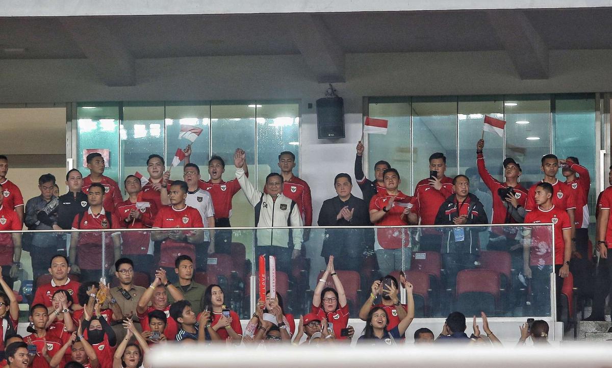 Prabowo beri selamat ke pemain Timnas Indonesia