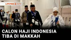Ratusan jemaah calon haji kelompok terbang pertama dari embarkasi Jakarta tiba di Bandara Amir Mohammad bin Abdul Aziz, Madinah, Arab Saudi.