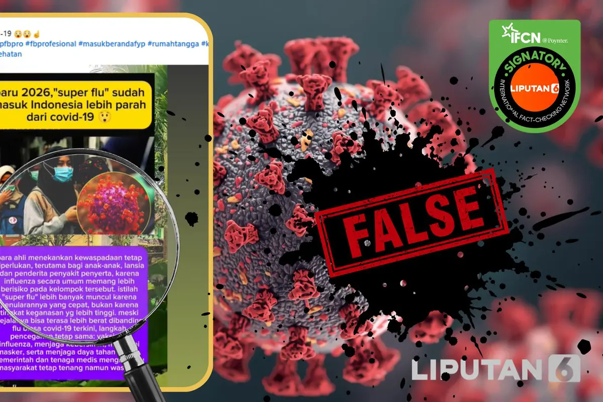 Tangkapan layar klaim super flu lebih parah dari Covid-19